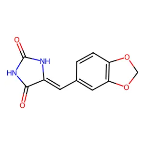 2,4-Imidazolidinedione, 5-(1,3-benzodioxol-5-ylmethylene)- structure