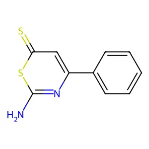 2-amino-4-phenyl-1,3-thiazine-6-thione structure