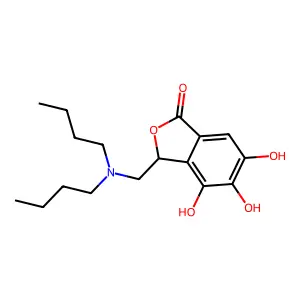 3-((Dibutylamino)methyl)-4,5,6-trihydroxy-1(3H)-isobenzofuranone structure