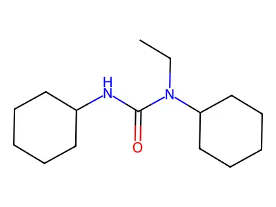 1,3-Dicyclohexyl-1-ethylurea structure