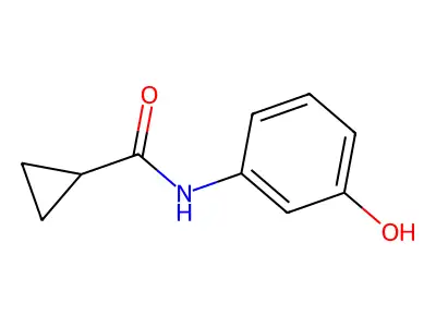 N-(3-hydroxyphenyl)cyclopropanecarboxamide structure