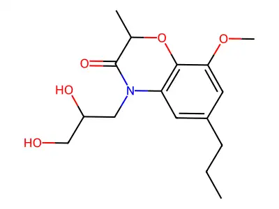 4-(2,3-Dihydroxypropyl)-8-methoxy-2-methyl-6-propyl-2H-1,4-benzoxazin-3(4H)-one structure
