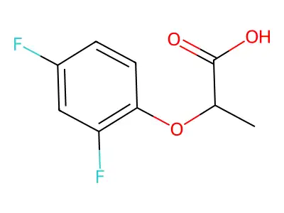 2-(2,4-Difluorophenoxy)propanoic acid structure