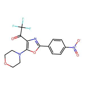 Ethanone, 2,2,2-trifluoro-1-[5-(4-morpholinyl)-2-(4-nitrophenyl)-4-oxazolyl]- structure