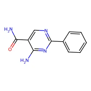 4-Amino-2-phenyl-5-pyrimidinecarboxamide structure