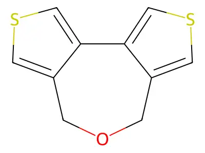 4H,6H-Dithieno[3,4-c:3',4'-e]oxepin structure