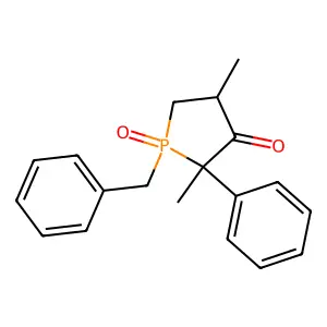 1-Benzyl-2,4-dimethyl-1-oxo-2-phenyl-1lambda5-phospholan-3-one structure