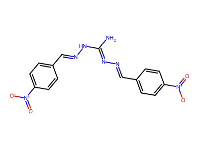 Carbonimidic dihydrazide, bis[(4-nitrophenyl)methylene]- structure
