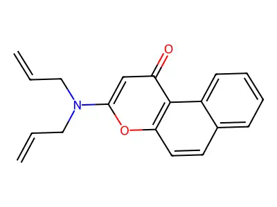 1H-Naphtho(2,1-b)pyran-1-one, 3-(di-2-propenylamino)- structure