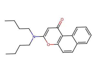 1H-Naphtho(2,1-b)pyran-1-one, 3-(dibutylamino)- structure