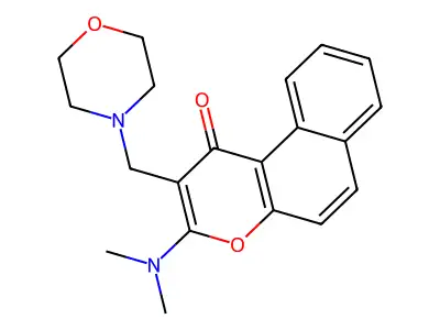 1H-Naphtho(2,1-b)pyran-1-one, 3-(dimethylamino)-2-(4-morpholinylmethyl)- structure