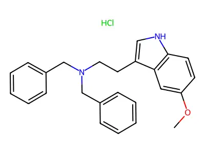 N,N-dibenzyl-2-(5-methoxy-1H-indol-3-yl)ethanamine Hydrochloride structure