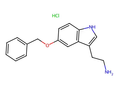 2-(5-phenylmethoxy-1H-indol-3-yl)ethylazanium structure