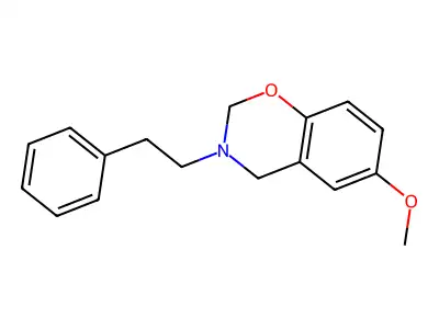 3,4-Dihydro-6-methoxy-3-(2-phenylethyl)-2H-1,3-benzoxazine structure
