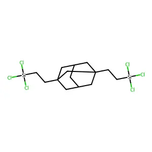 Tricyclo(3.3.1.13,7)decane, 1,3-bis(2-(trichlorosilyl)ethyl)- structure