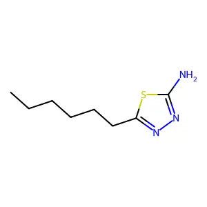 5-Hexyl-1,3,4-thiadiazol-2-amine structure