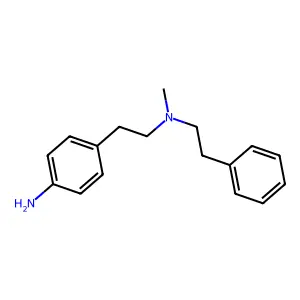 Benzeneethanamine, 4-amino-N-methyl-N-(2-phenylethyl)- structure
