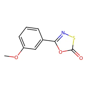 5-(3-Methoxyphenyl)-1,3,4-oxathiazol-2-one structure