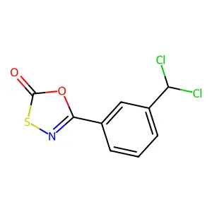 5-[3-(Dichloromethyl)phenyl]-1,3,4-oxathiazol-2-one structure