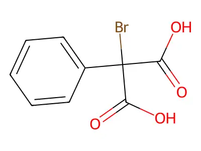Bromo(phenyl)propanedioic acid structure