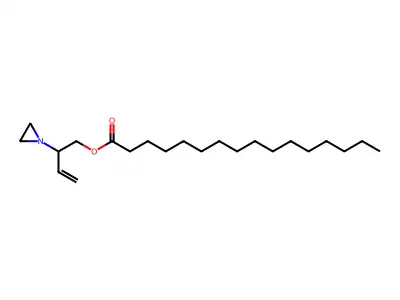 2-(Aziridin-1-yl)but-3-en-1-yl hexadecanoate structure