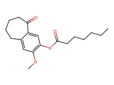3-Methoxy-9-oxo-6,7,8,9-tetrahydro-5H-benzo[7]annulen-2-yl heptanoate structure