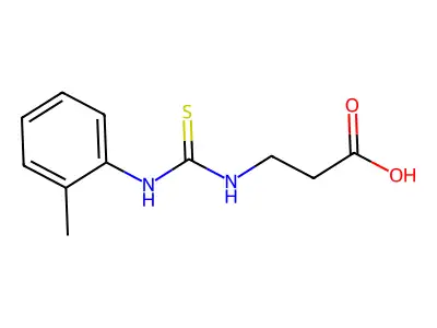 N-[(2-Methylphenyl)carbamothioyl]-beta-alanine structure
