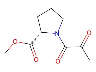 Methyl 1-(2-oxopropanoyl)pyrrolidine-2-carboxylate structure
