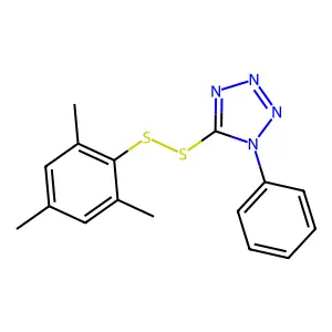 5-(Mesityldithio)-1-phenyl-1H-tetraazole structure