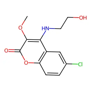 6-Chloro-4-[(2-hydroxyethyl)amino]-3-methoxy-2h-chromen-2-one structure