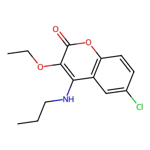 6-Chloro-3-ethoxy-4-(propylamino)chromen-2-one structure