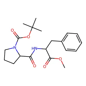 Methyl (S)-2-[(S)-1-Boc-pyrrolidine-2-carboxamido]-3-phenylpropanoate structure