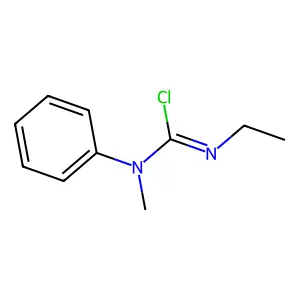 N'-ethyl-N-methyl-N-phenylcarbamimidoyl chloride structure