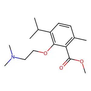 p-Cymene-2-carboxylic acid, 3-(2-(dimethylamino)ethoxy)-, methyl ester structure