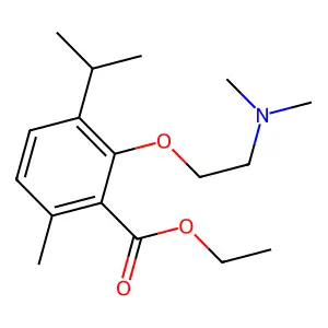 p-Cymene-2-carboxylic acid, 3-(2-(dimethylamino)ethoxy)-, ethyl ester structure
