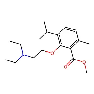 p-Cymene-2-carboxylic acid, 3-(2-(diethylamino)ethoxy)-, methyl ester structure