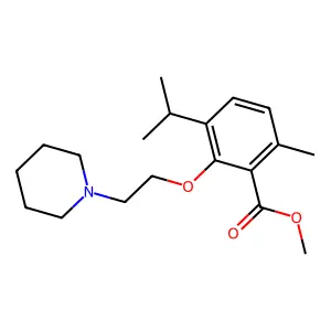 p-Cymene-2-carboxylic acid, 3-(2-piperidinoethoxy)-, methyl ester structure