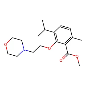 p-Cymene-2-carboxylic acid, 3-(2-morpholinoethoxy)-, methyl ester structure
