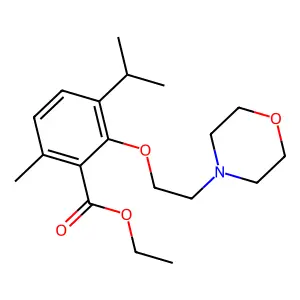 p-Cymene-2-carboxylic acid, 3-(2-morpholinoethoxy)-, ethyl ester structure