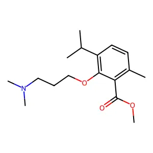 p-Cymene-2-carboxylic acid, 3-(3-(dimethylamino)propoxy)-, methyl ester structure