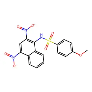 N-(2,4-Dinitronaphthalen-1-yl)-4-methoxybenzene-1-sulfonamide structure