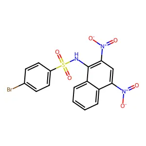 4-bromo-N-(2,4-dinitronaphthalen-1-yl)benzenesulfonamide structure