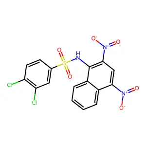 3,4-Dichloro-N-(2,4-dinitronaphthalen-1-yl)benzene-1-sulfonamide structure