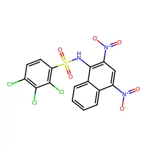 2,3,4-trichloro-N-(2,4-dinitronaphthalen-1-yl)benzenesulfonamide structure