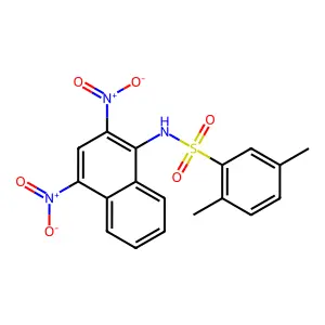 N-(2,4-Dinitronaphthalen-1-yl)-2,5-dimethylbenzene-1-sulfonamide structure