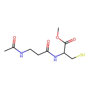 Methyl 2-(3-acetamidopropanoylamino)-3-sulfanylpropanoate structure