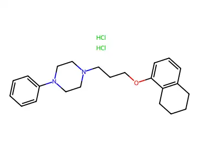 1-Phenyl-4-(3-((5,6,7,8-tetrahydro-1-naphthalenyl)oxy)propyl)piperazine dihydrochloride structure