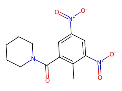 1-(2-Methyl-3,5-dinitrobenzoyl)piperidine structure