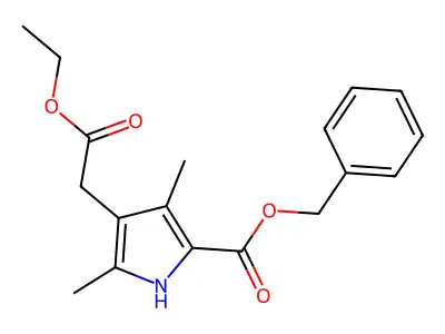 Ethyl 5-(benzyloxycarbonyl)-2,4-dimethyl-3-pyrroleacetate structure