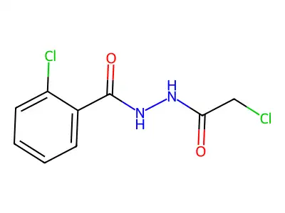 2-chloro-N'-(chloroacetyl)benzohydrazide structure